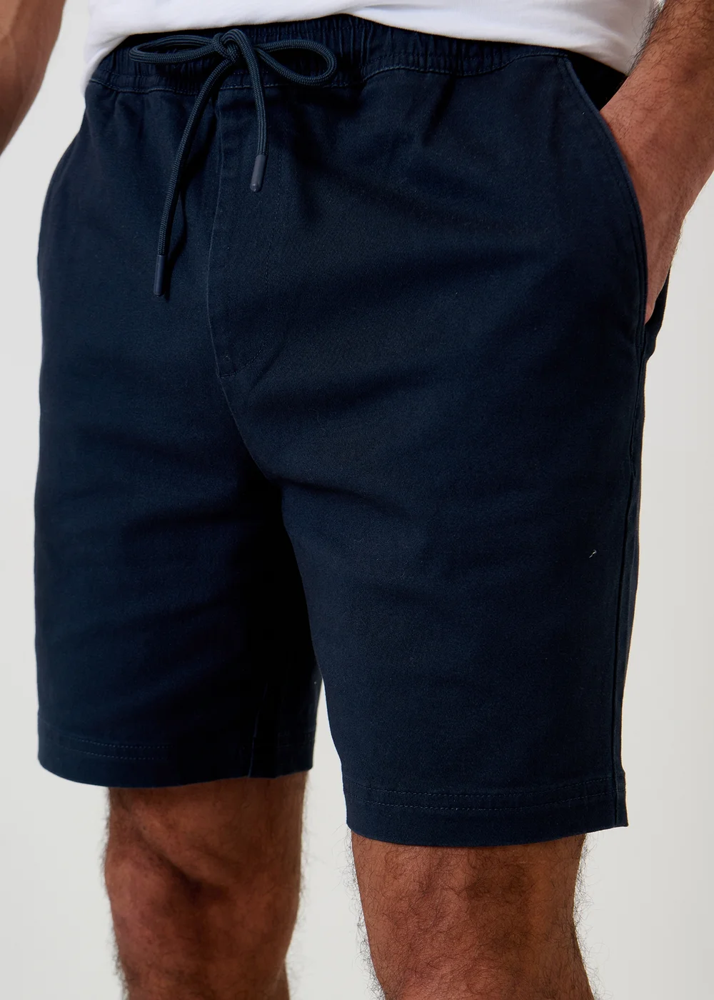 Threadbare Navy Shorter Length Stretch Chino Shorts - 2XL Image 4
