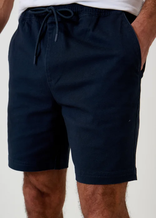 Threadbare Navy Shorter Length Stretch Chino Shorts - 2XL Image 4