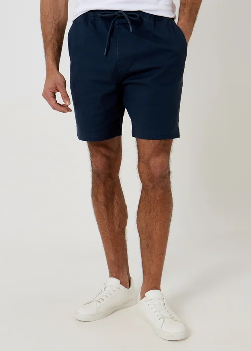 Threadbare Navy Shorter Length Stretch Chino Shorts - 2XL Image 1