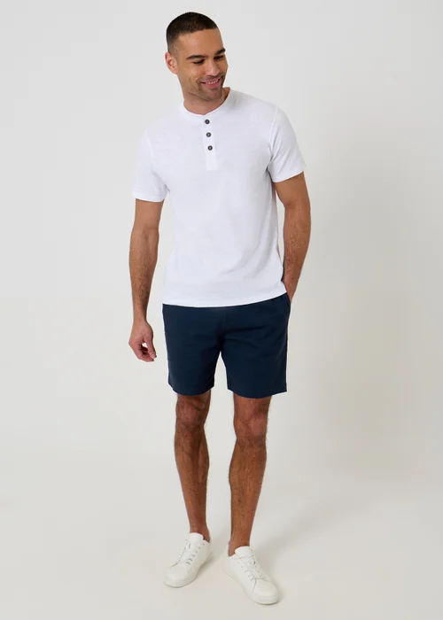 Threadbare Navy Shorter Length Stretch Chino Shorts - 2XL Image 3