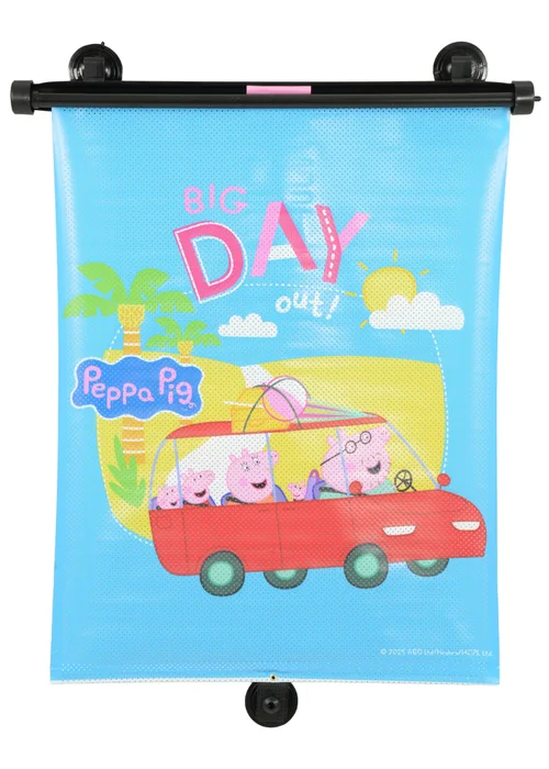 Peppa Pig Back Seat Essentials Roller Blinds Organiser & Seat Belt Cover - One Size Image 2