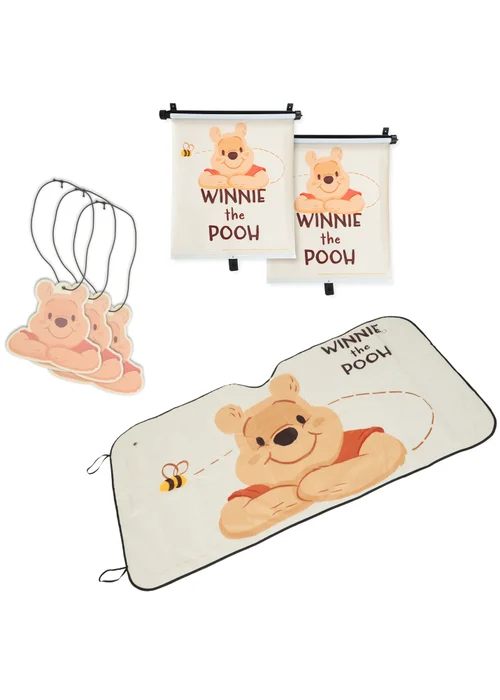 Winnie The Pooh Car Care Essentials Front Window Shade Roller Blinds Air Freshener - One Size Image 1