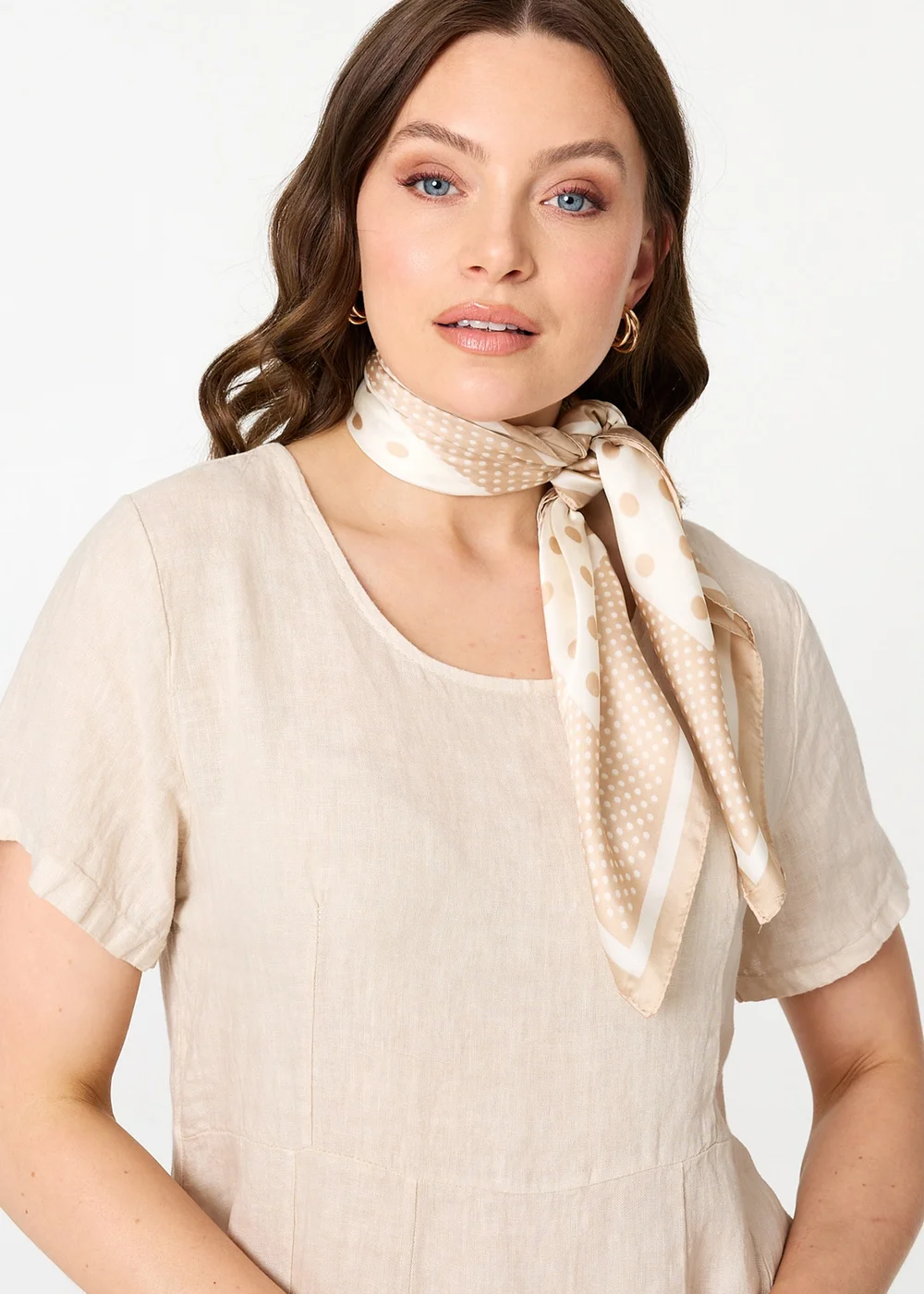 Izabel London Beige Short Sleeve Oversized Midi Shift Dress - 8 Image 4