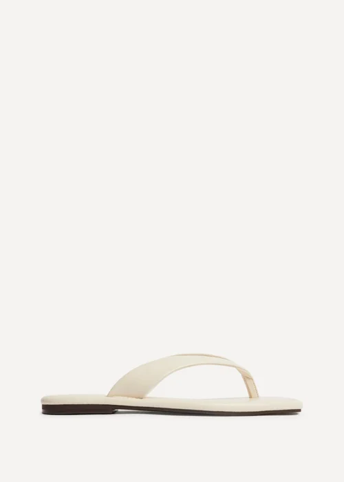 Linzi Element Ivory Toe Post Flat Sandals - 6 Image 2
