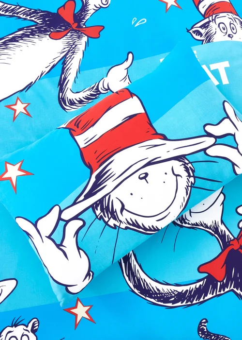 Dr Suess's Cat In The Hat Blue Duvet Set - Single Image 4