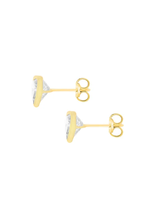 Golden Moments 9ct Yellow Gold Heart Stud Earrings - One Size Image 3