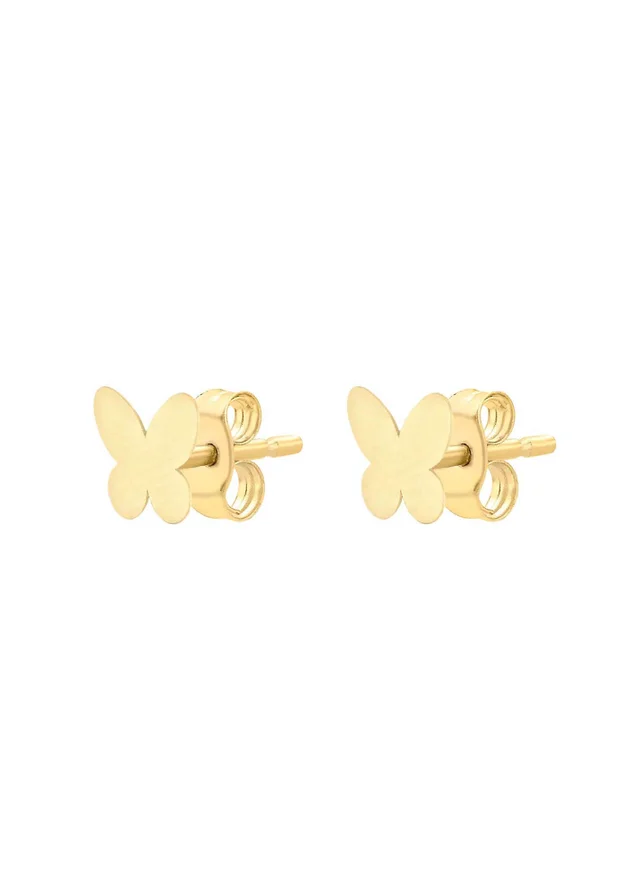 Golden Moments 9ct Yellow Gold 'Butterfly' Stud Earrings