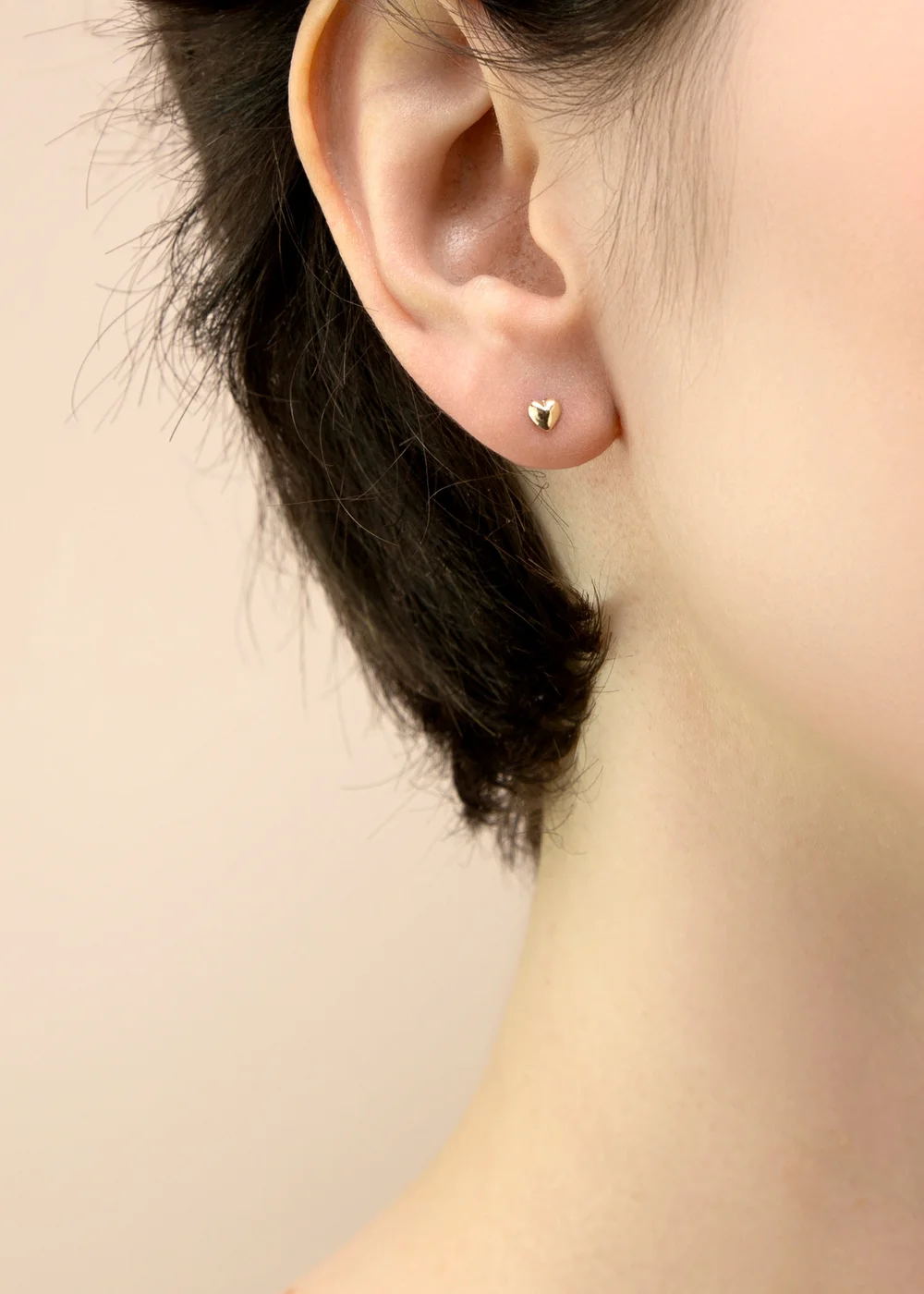 Golden Moments 9ct Yellow Gold Heart Stud Earring - One Size Image 4
