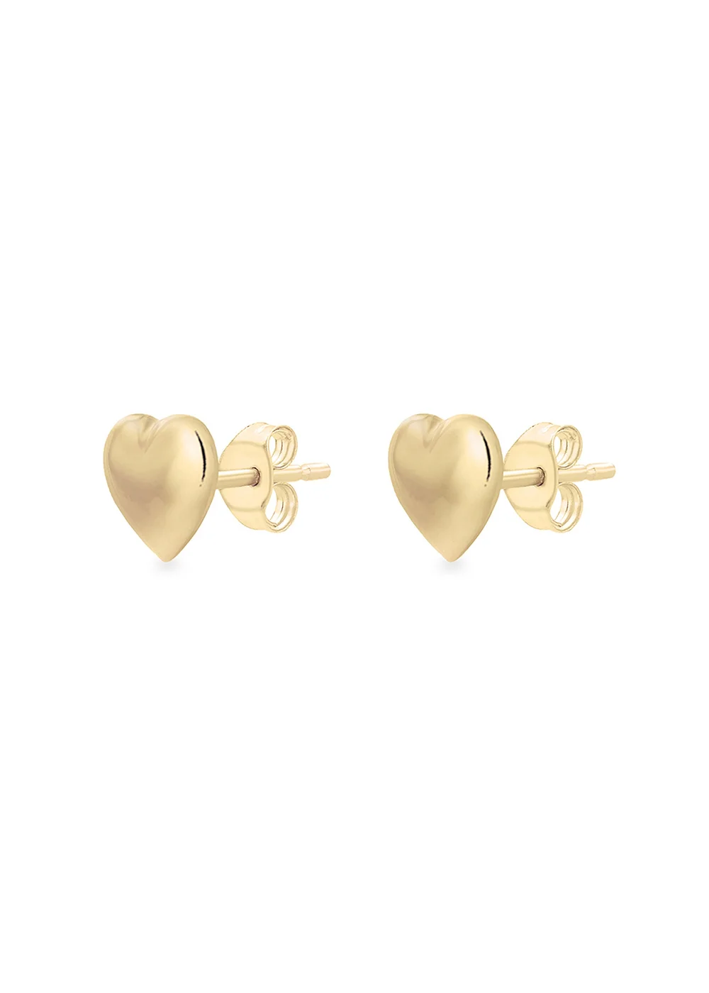 Golden Moments 9ct Yellow Gold Heart Stud Earring - One Size Image 2