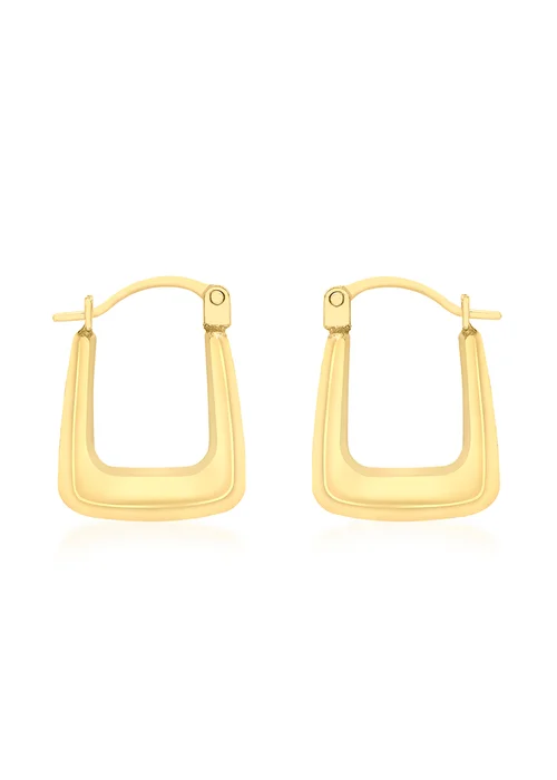 Golden Moments 9ct Yellow Gold Creole Earrings - One Size Image 1