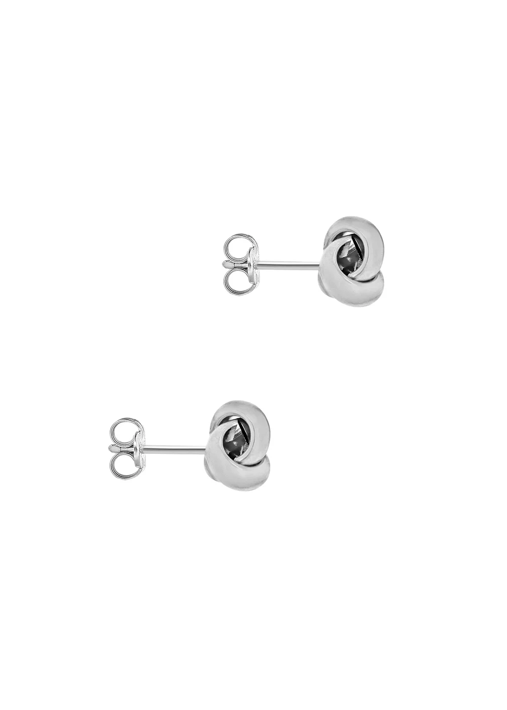 Golden Moments 9ct White Gold Knot Stud Earrings - One Size Image 3