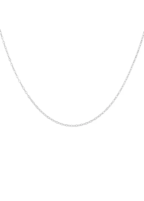 Golden Moments 9ct White Gold Trace Chain - One Size Image 2