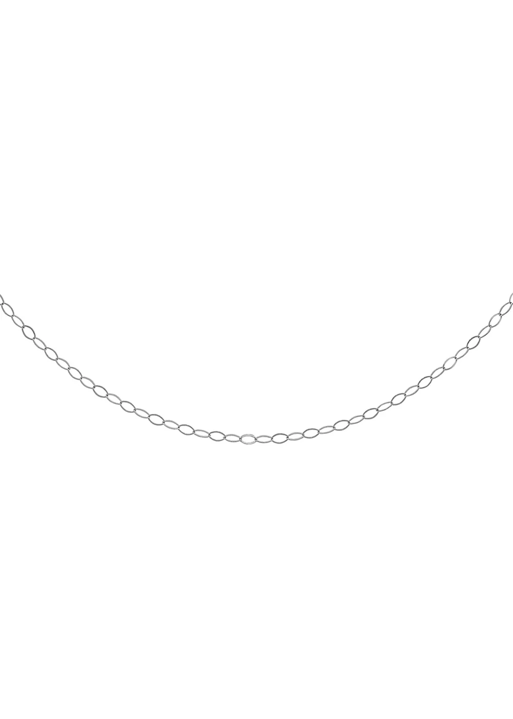 Golden Moments 9ct White Gold Trace Chain - One Size Image 1