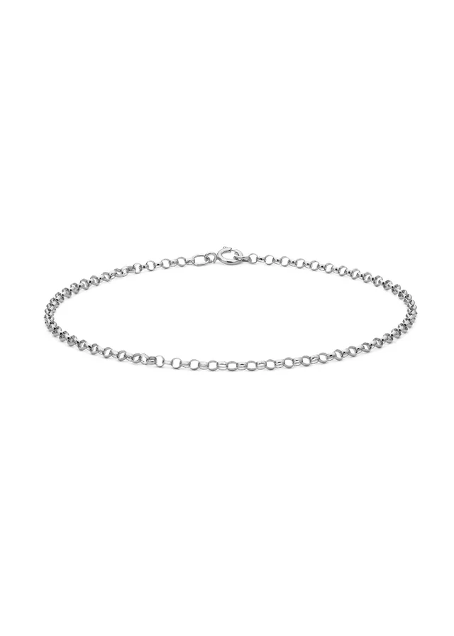 Golden Moments 9ct White Gold Round Belcher Bracelet