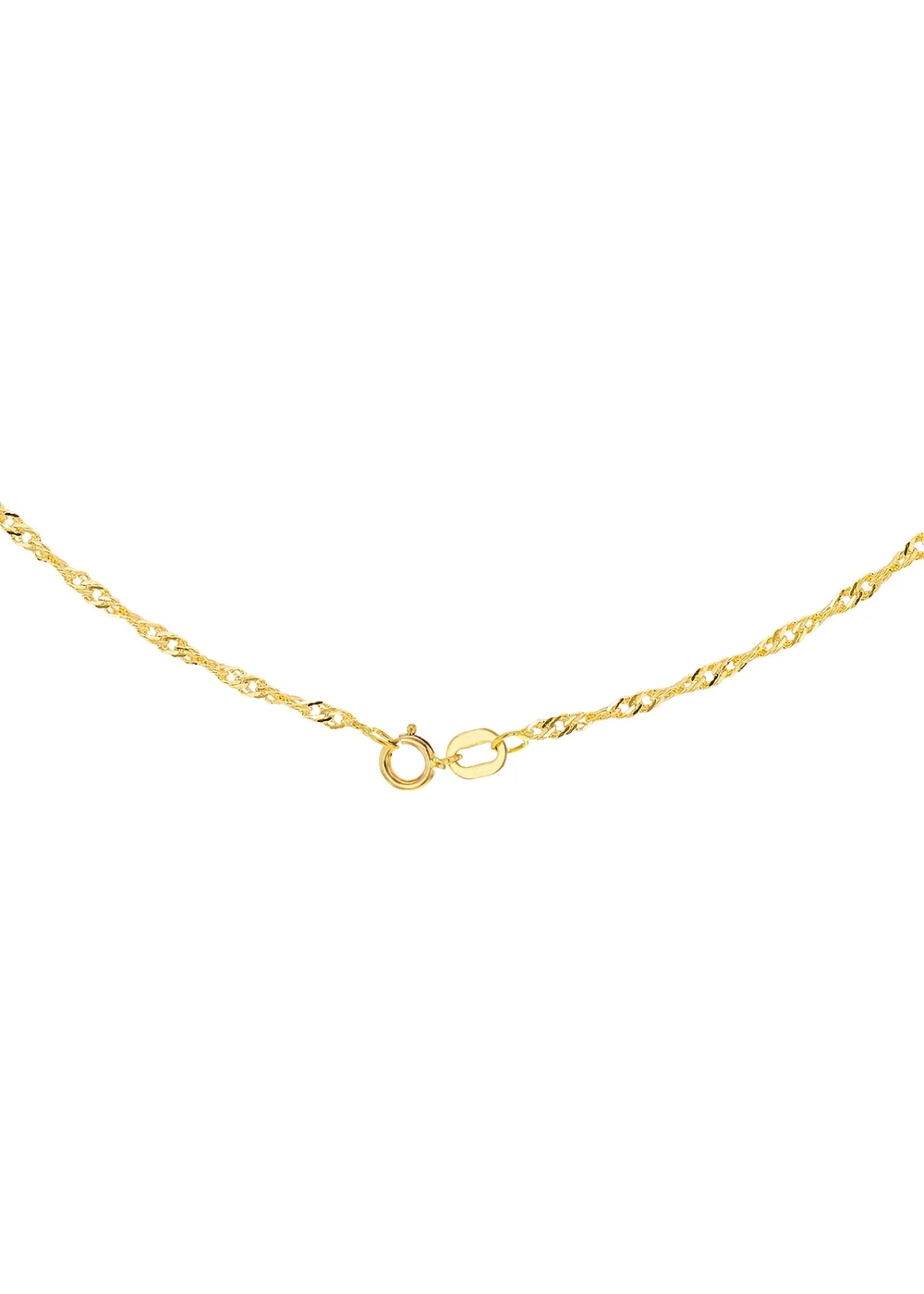 Golden Moments 9ct Yellow Gold Ring Twisted Curb Chain - One Size Image 3