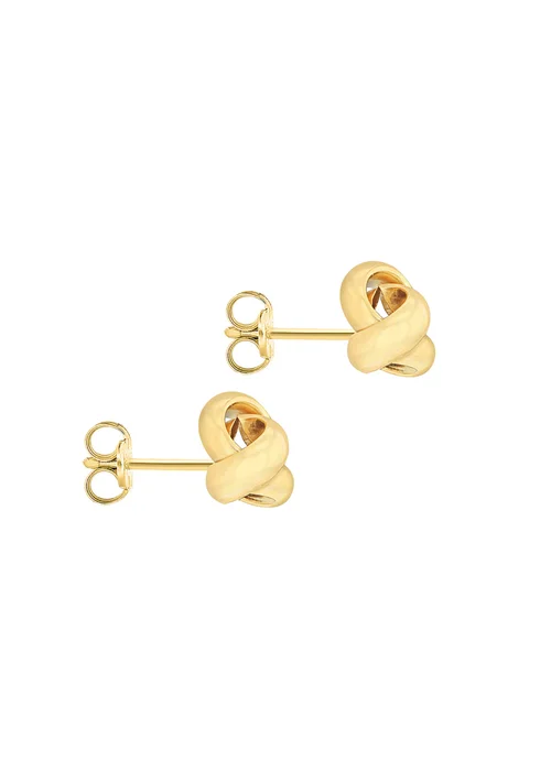 Golden Moments 9ct Yellow Gold Knot Stud Earrings - One Size Image 3
