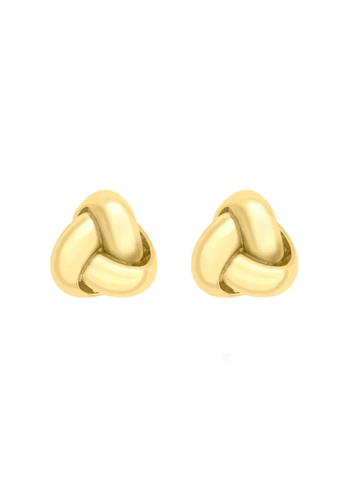 Golden Moments 9ct Yellow Gold Knot Stud Earrings - One Size Image 1