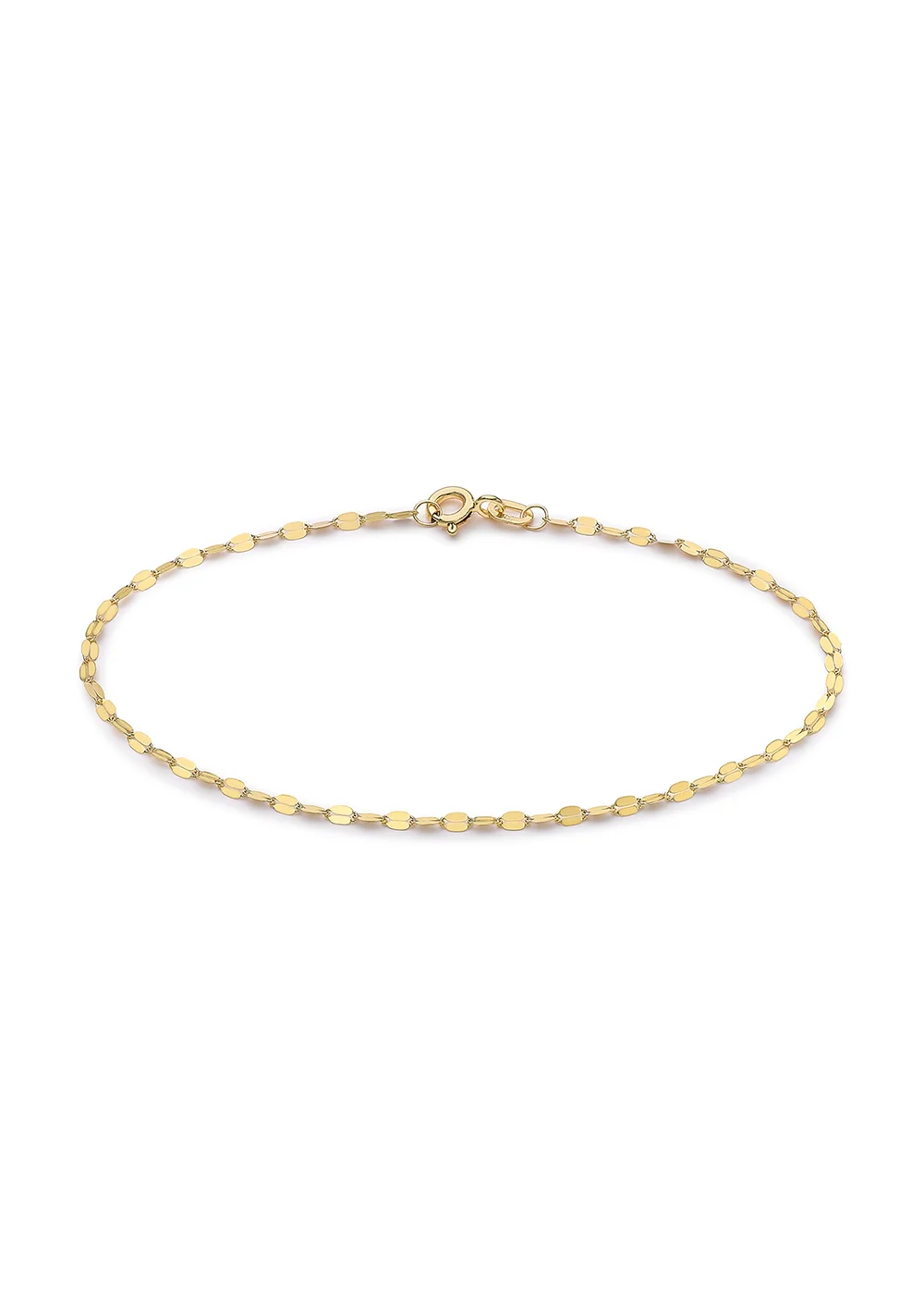 Golden Moments 9ct Yellow Gold Forzatina Chain Bracelet - One Size Image 1