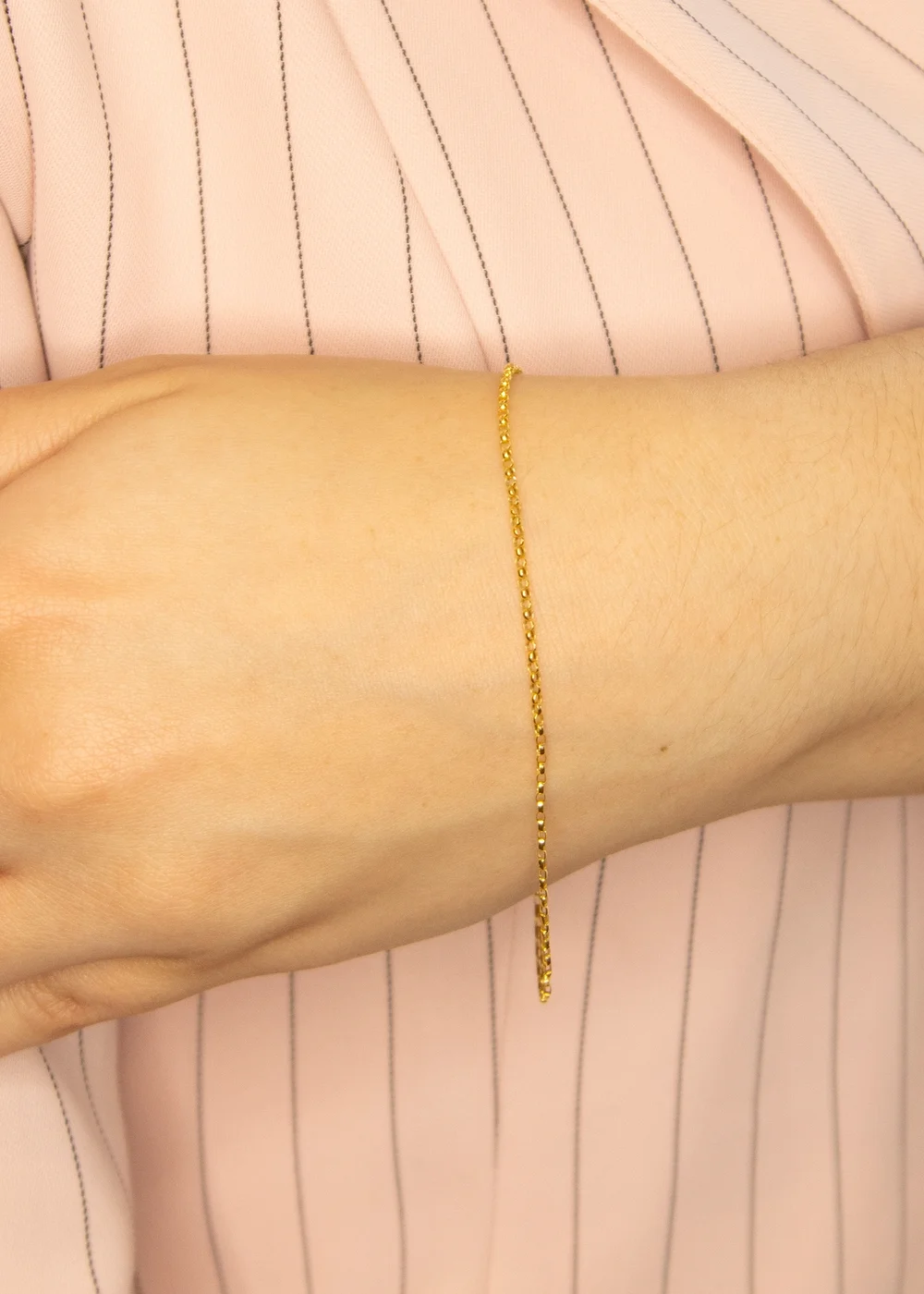 Golden Moments 9ct Yellow Gold Belcher Round Bracelet - One Size Image 4