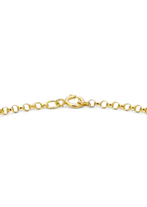 Golden Moments 9ct Yellow Gold Belcher Round Bracelet - One Size Image 3