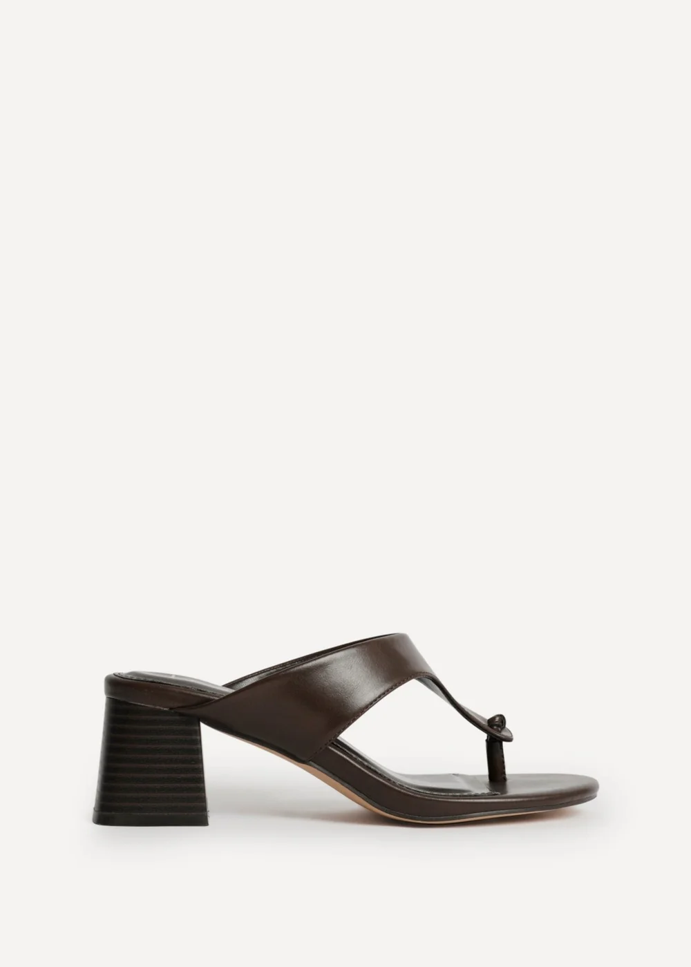 Linzi Briar Brown Toe Post Mule Heels - 6 Image 2