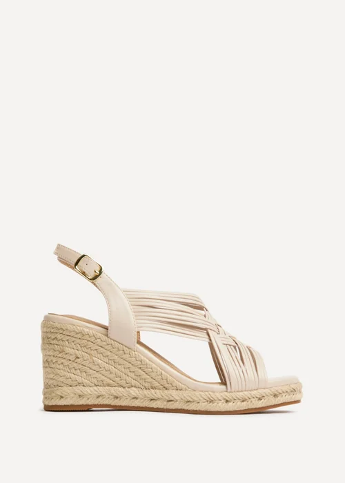 Linzi Tamed Nude Woven Espadrille Wedges - 7 Image 2