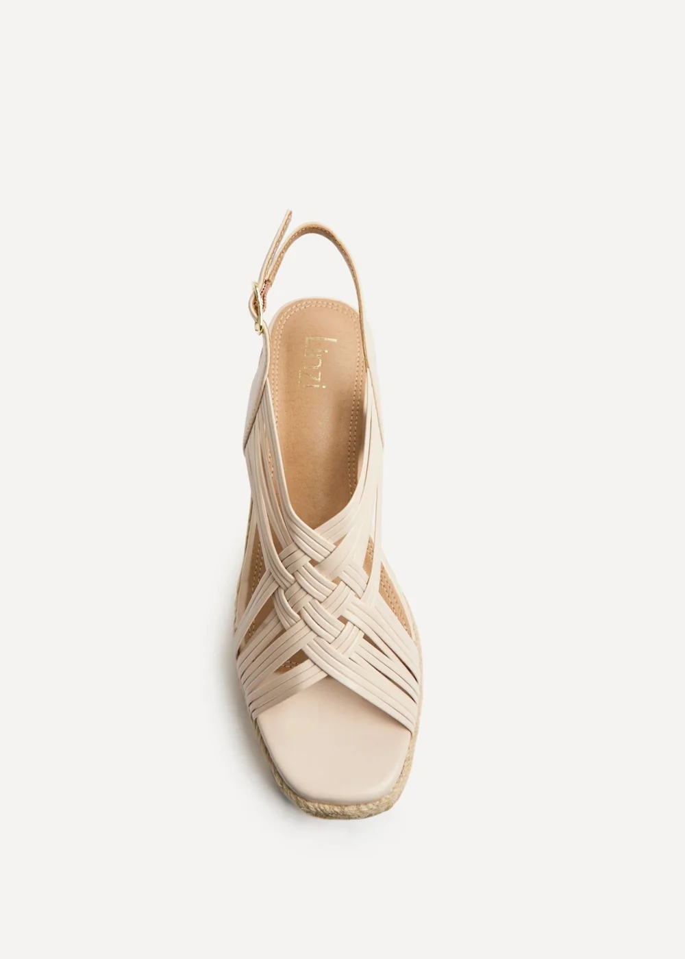 Linzi Tamed Nude Woven Espadrille Wedges - 7 Image 4