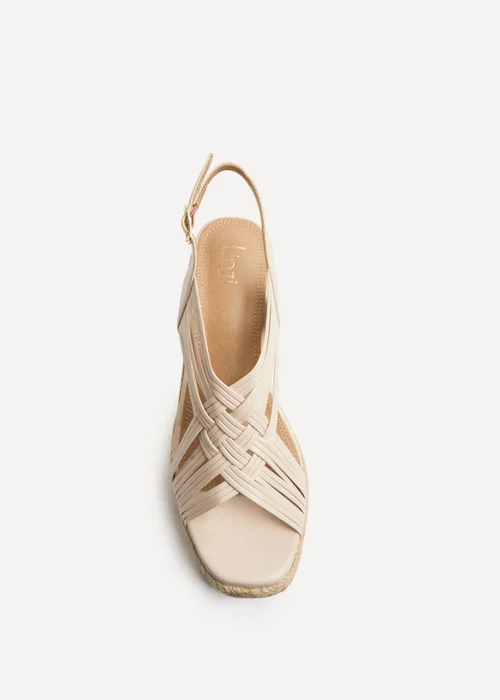 Linzi Tamed Nude Woven Espadrille Wedges - 7 Image 4