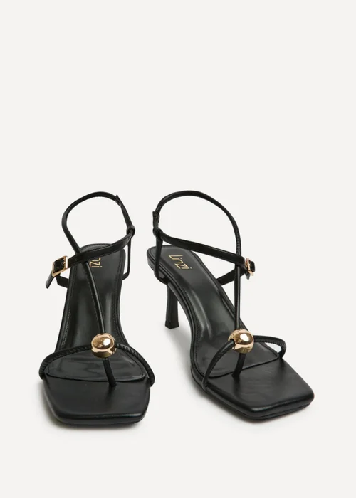 Linzi Immersed Black Heeled Sandals - Size 7 Image 3