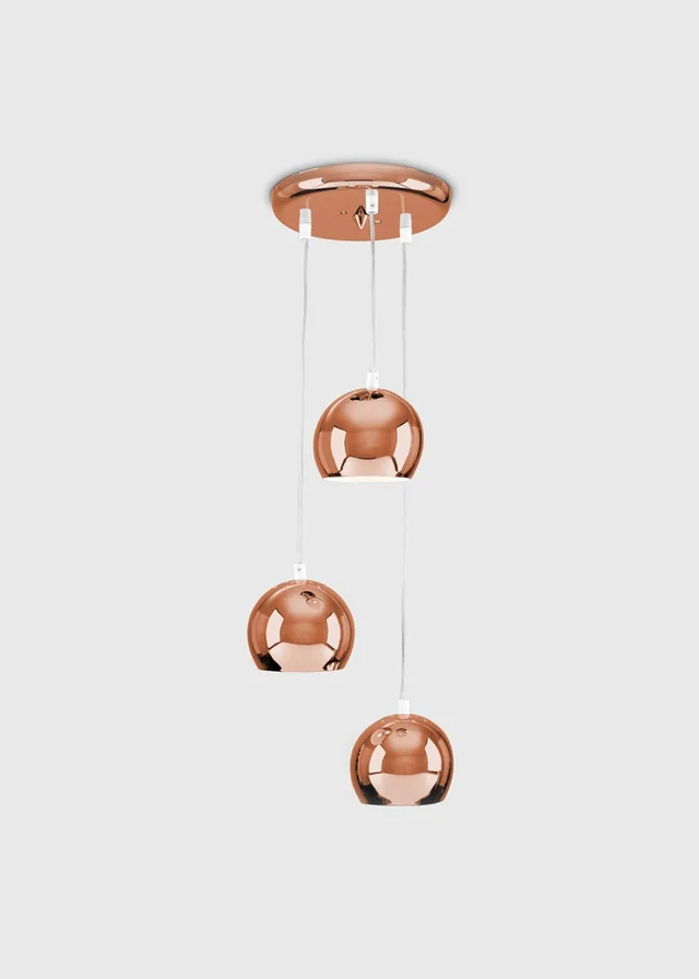 ValueLights Retro Eyeball 3 Light Droplet Copper