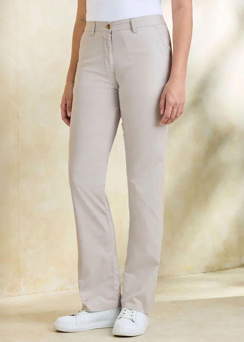 Cotton Traders Dove Grey Everyday Straight Leg Trousers - 20/l27 Image 2