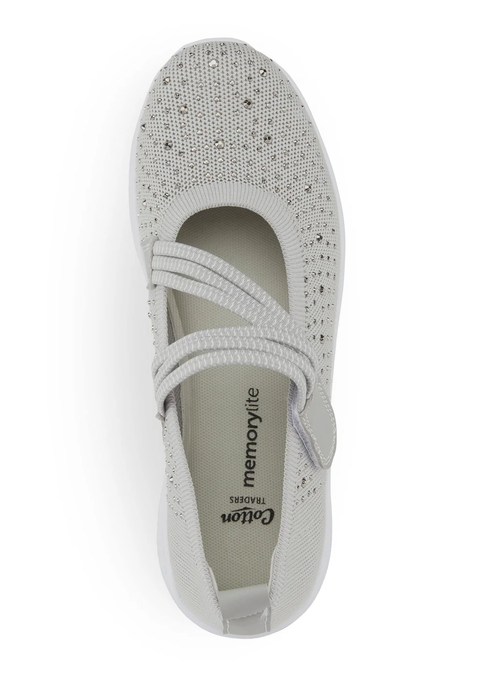 Cotton Traders Grey Memorylite Adjustable Trainers - 7 Image 2