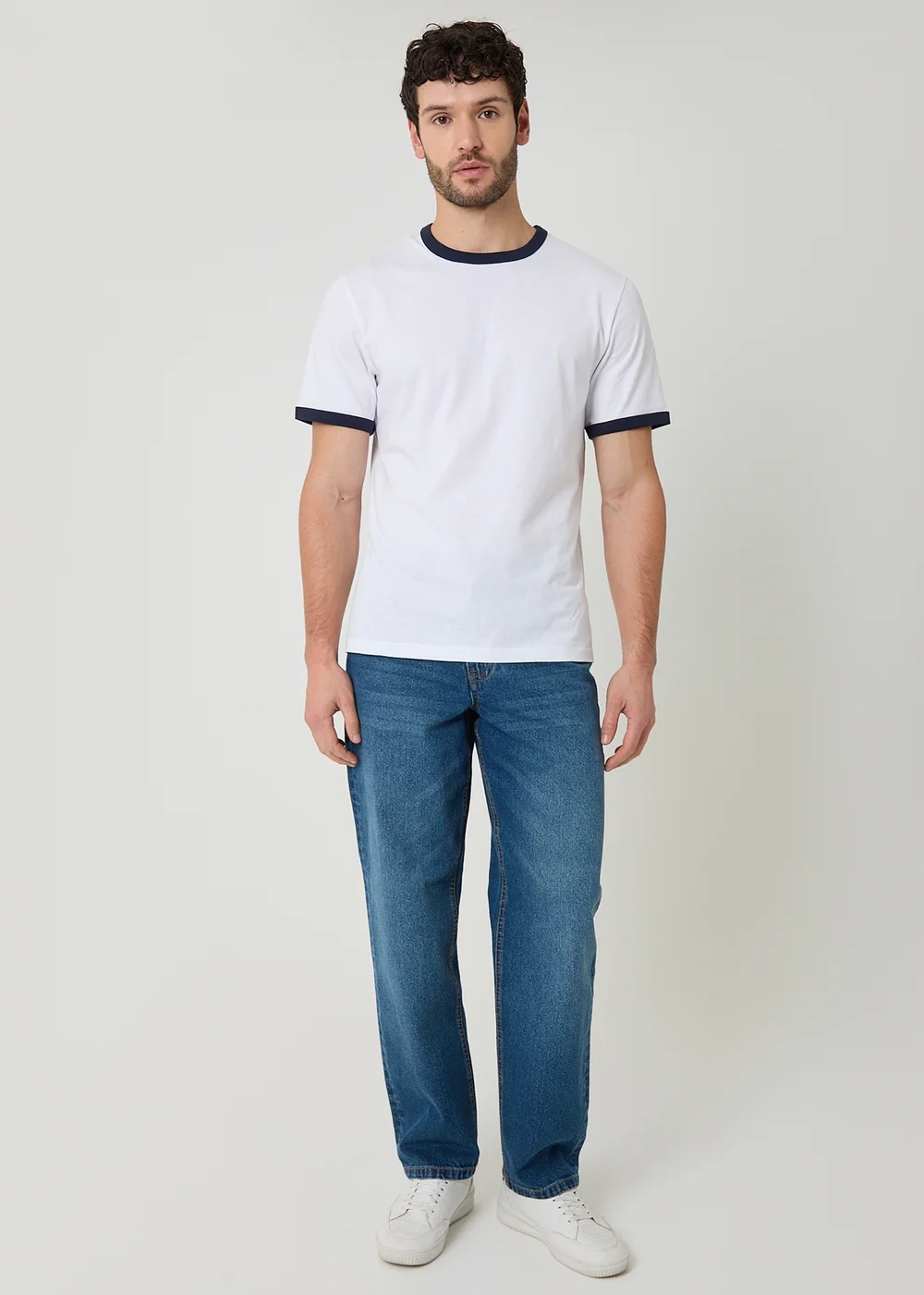 Threadbare Navy 2-Pack Cotton Ringer T-Shirts - XL Image 3