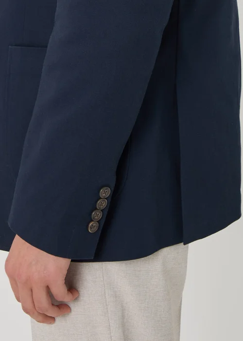 Threadbare Navy Regular Fit Cotton Blazer - 2XL Image 5