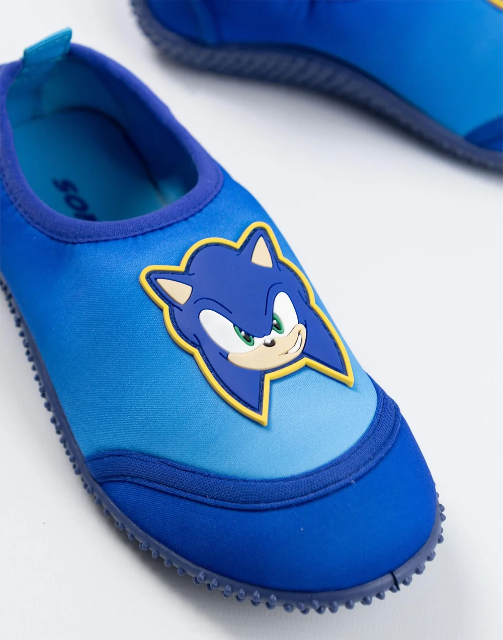 Vanilla Underground Sonic the Hedgehog Boys Blue Character Aqua Shoes (10-3 UK Child) - 1 Infants Image 2