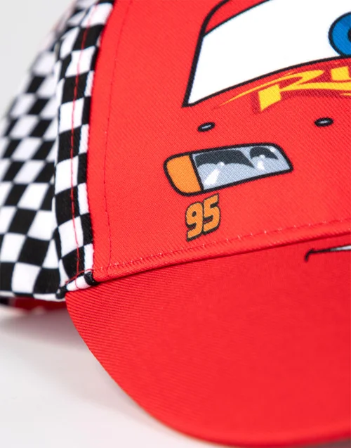 Vanilla Underground Disney Cars Boys Red Lightning Mcqueen Adjustable Curved Peak Cap (One Size) - One Size Image 4