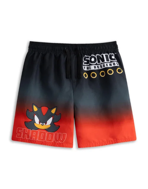 Vanilla Underground Sonic the Hedgehog Boys Red Shadow Swim Shorts (4-14 Years) - 11-12 Yrs Image 1