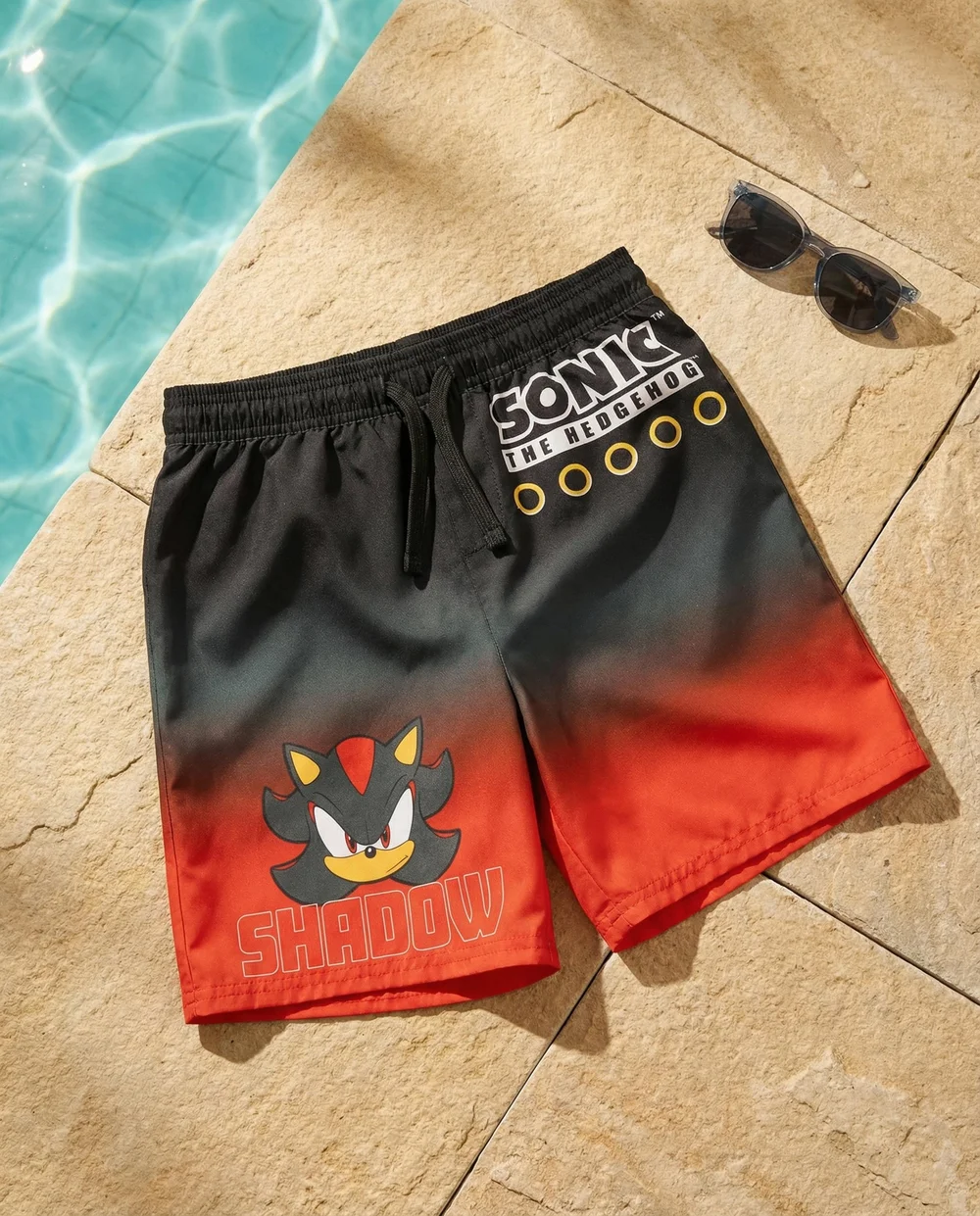 Vanilla Underground Sonic the Hedgehog Boys Red Shadow Swim Shorts (4-14 Years) - 11-12 Yrs Image 3