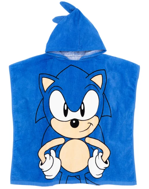 Vanilla Underground Sonic the Hedgehog Unisex Kids Blue Poncho Towel (One Size) - One Size Image 1