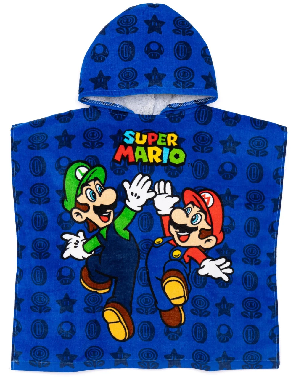 Vanilla Underground Nintendo Boys Multicoloured Character Placement Print Poncho Towel (One Size) - One Size Image 1
