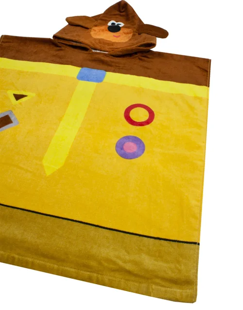 Vanilla Underground Hey Duggee Boys Yellow 3D Novelty Dress-Up Style Poncho Towel (One Size) - One Size Image 5