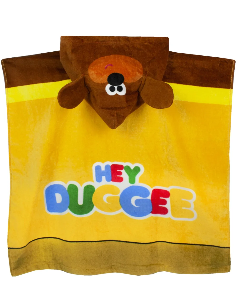 Vanilla Underground Hey Duggee Boys Yellow 3D Novelty Dress-Up Style Poncho Towel (One Size) - One Size Image 2