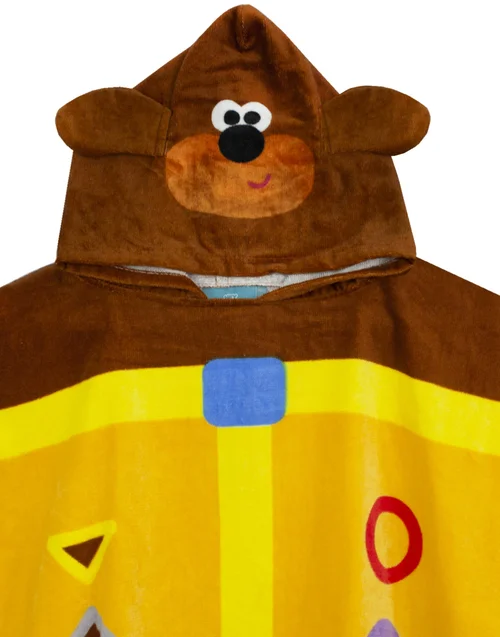 Vanilla Underground Hey Duggee Boys Yellow 3D Novelty Dress-Up Style Poncho Towel (One Size) - One Size Image 3