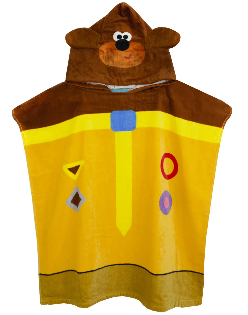 Vanilla Underground Hey Duggee Boys Yellow 3D Novelty Dress-Up Style Poncho Towel (One Size) - One Size Image 1