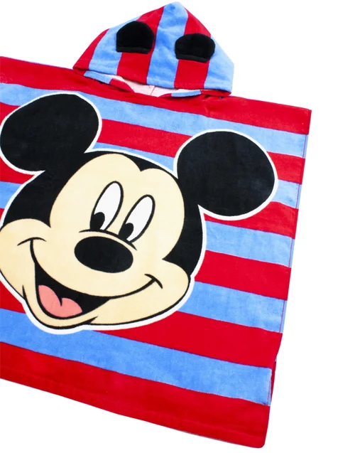 Vanilla Underground Disney Unisex Kids Red Mickey Mouse Poncho Towel (One Size) - One Size Image 3