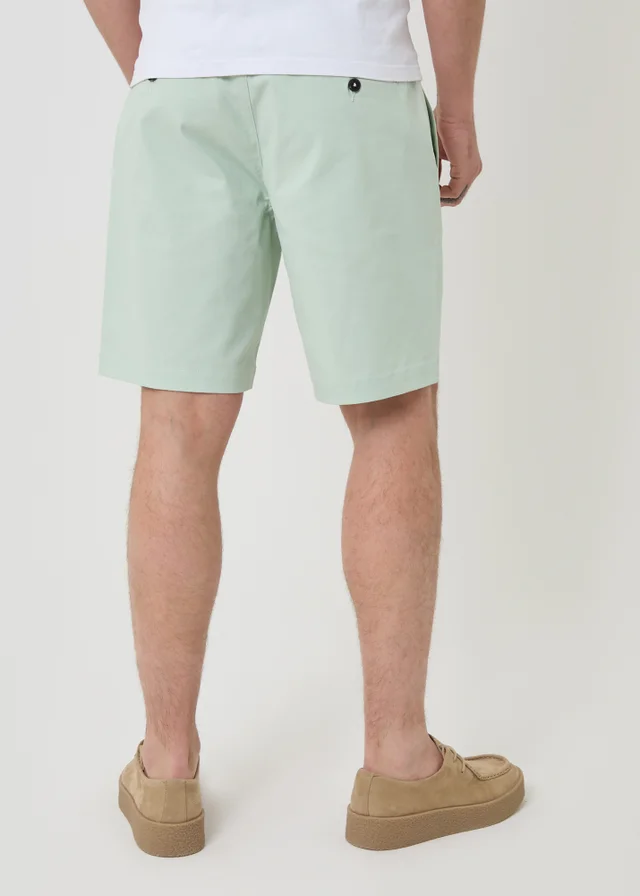 Threadbare Mint Cotton Regular Fit Stretch Chino Shorts