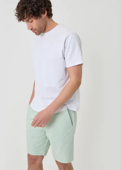 Threadbare Mint Cotton Regular Fit Stretch Chino Shorts - 36 Image 3
