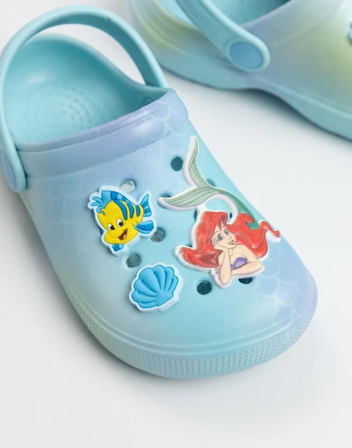 Vanilla Underground Disney The Little Mermaid Girls Blue Ariel Clogs (6-12 UK Child) - 8 infant Image 5