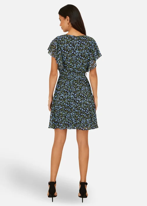 Yumi Blue Ditsy Print Floral Skater Dress - 14 Image 2