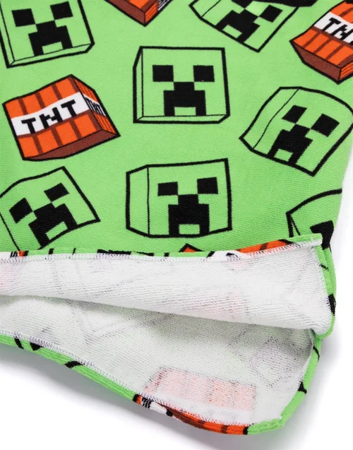 Vanilla Underground Minecraft Unisex Kids Green Poncho Towel (One Size) - One Size Image 5
